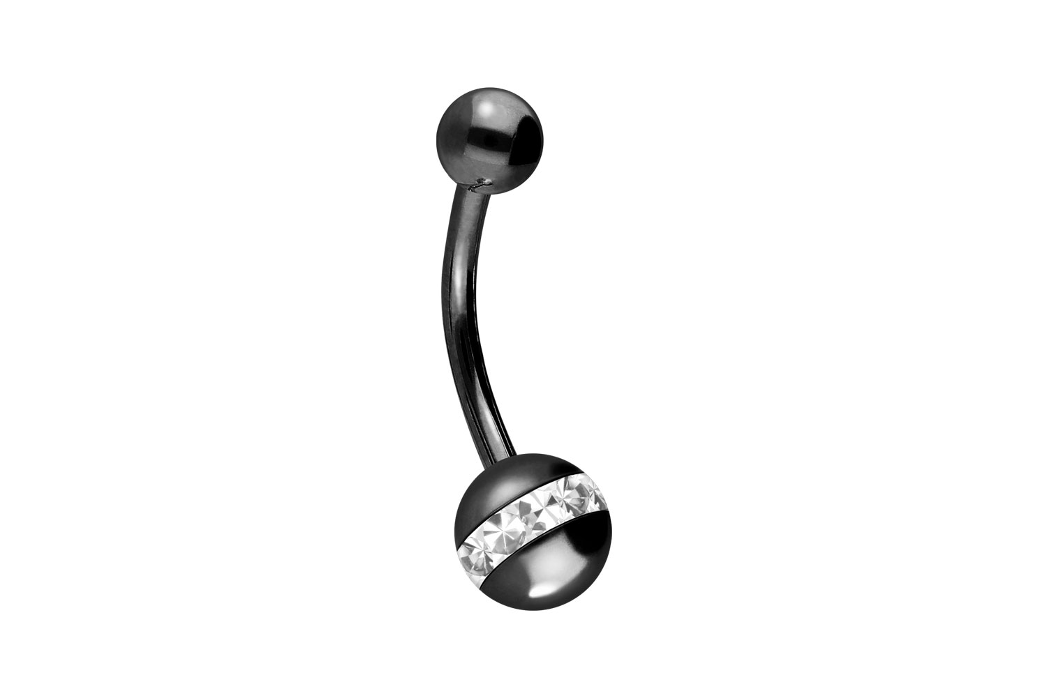Chirurgenstahl Mini Bananabell Piercing EPOXY-RING- + CHIRURGENSTAHL-KUGEL